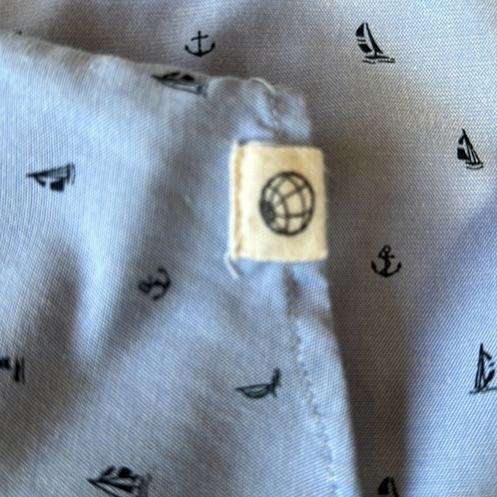 Free Planet Button Down Boys Sailboat Shirt - Size 2T - Picture 6 of 7